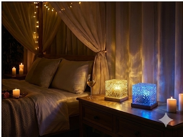 إضاءة غرفة النوم الفاخرة